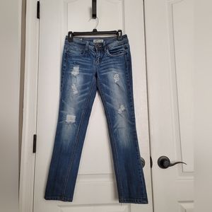 Dollhouse Low-Rise Distressed Boyfriend Jean - Size 3